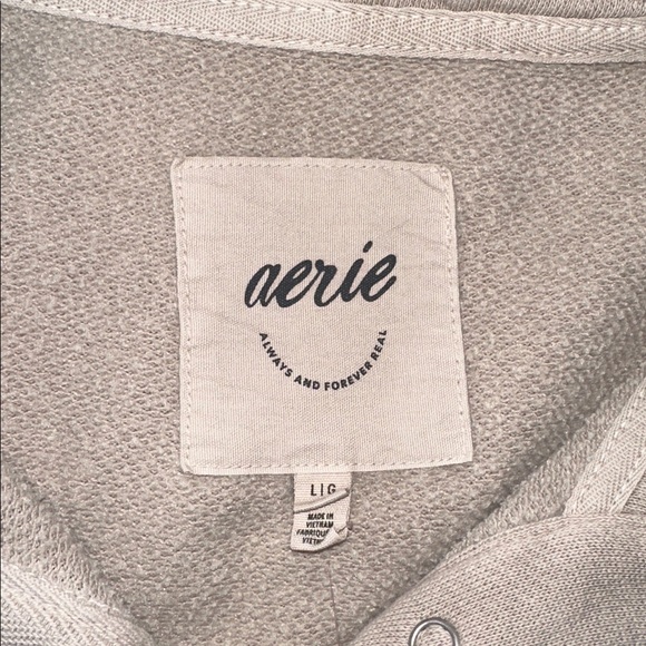 aerie Oh Snap Stone Harbor Lived in Quarter Snap Oversized Sweatshirt - Picture 15 of 16